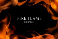 Orange blazing flame on a black background vector