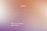 Find your dream destination on a search engine vector