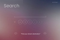 Find your dream destination on a search engine vector