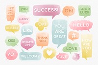 Colorful speech bubble vectors set