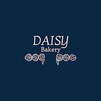 Floral daisy bakery logo vector