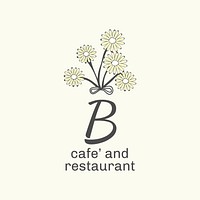B cafe and restaurant logo vector