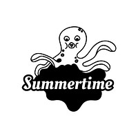 Summertime with an octopus vector