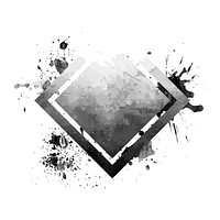 Grunge black distressed square emblem