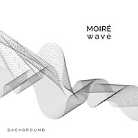 Black moir&eacute; wave on white background