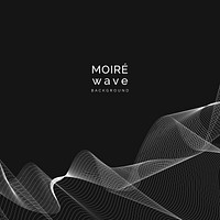 White moir&eacute; wave on black background