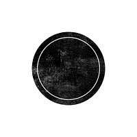 Grunge black and white distressed textured round badge