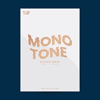 Monotone design week flyer and poster template vector