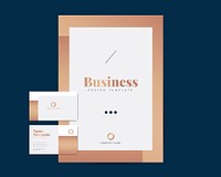 Corporate flyer and name card template vectors