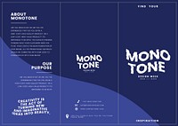 Monotone corporate brochure template mockup vector