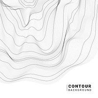 Black and white abstract map contour lines texture