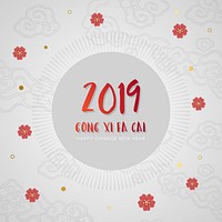 Chinese new year 2019 greeting background