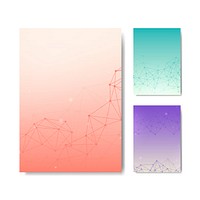 Colorful neural texture abstract set vector