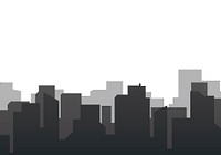 Black silhouette cityscape background vector