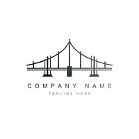 Black bridge company logo vector