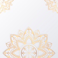 Golden mandala on white background vector