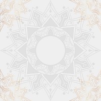 Silver and gold mandala background vector