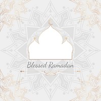 Blessed Ramadan card design vector