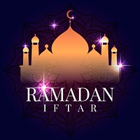 Ramadan Iftar card design vector