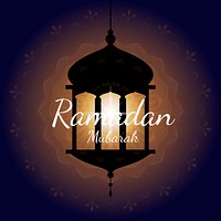 Ramadan Mubarak card design vector