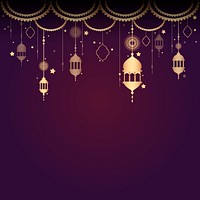 <br />Eid mubarak lantern background vector