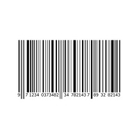 Black barcode icon with numerical vector