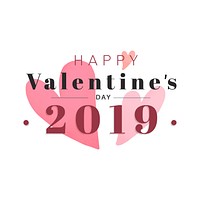 Happy Valentine&#39;s day 2019 card design vector