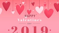 Happy Valentine&#39;s day 2019 card design vector