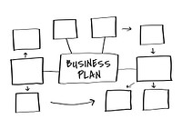 Doodle creative business plan chart illustration