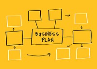 Doodle creative business plan chart illustration