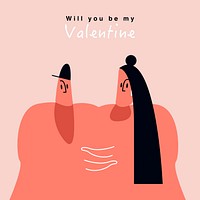 Character for Valentine&#39;s Day vector