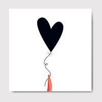 Valentine&#39;s Day character with a heart balloon vector