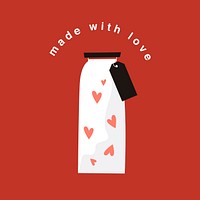 Bottle of love on Valentine&#39;s Day vector