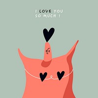 Character for Valentine&#39;s Day vector
