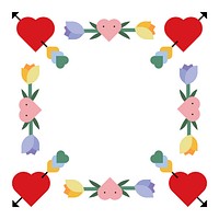 Romantic love borders vector