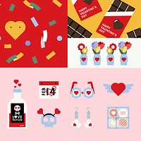 Valentine&#39;s day 14th of February vector