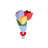 Flower bouquet for the loved ones vector