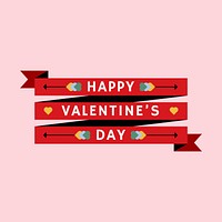 Happy Valentine&#39;s day banner vector
