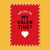 Will you be my valentine vector