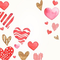 Valentine&#39;s Day background watercolor style vector