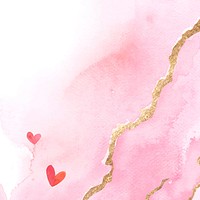 Watercolor heart background valentine&#39;s day edition
