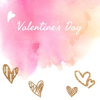 Valentine day greeting card psd template