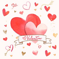 Valentine day greeting card psd social media post