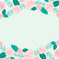 Spring floral frame design vector