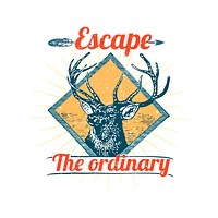 Motivational quote Escape the ordinary badge vector