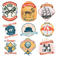 Set of vintage badges vector