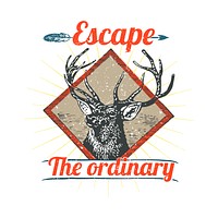 Escape the ordinary badge vector