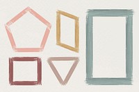 Various acrylic painted shapes vector