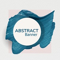 Blue brush stroke abstract banner vector
