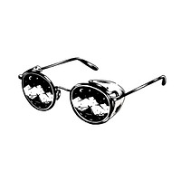 Vintage camping glasses design vector